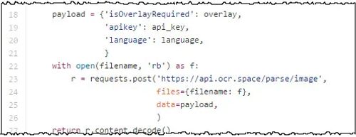 Calling the OCR API from Python