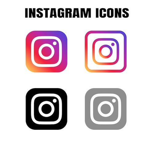 Vector conjunto de símbolos del logotipo de instagram