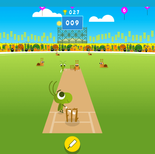 Score runs and enjoy Doodle Cricket