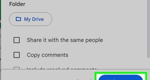 Save on Google Sheets on PC or Mac