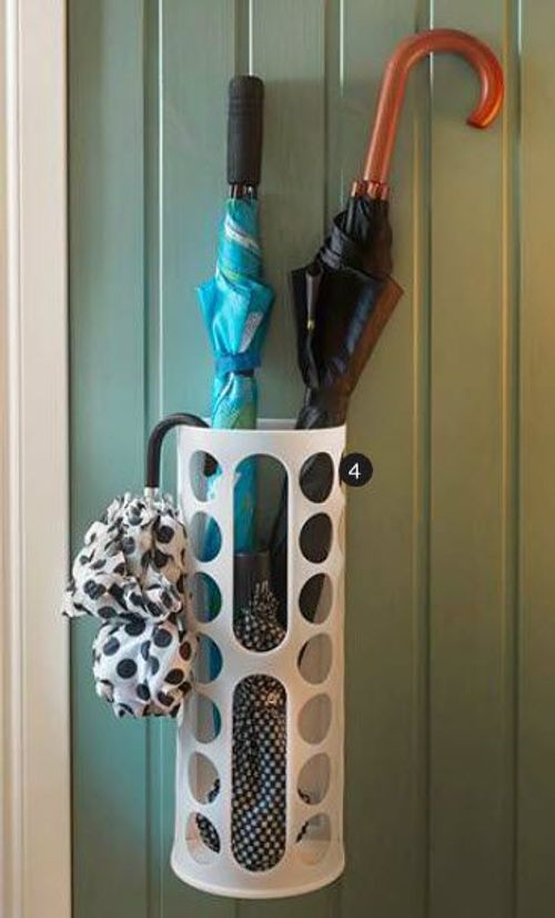 IKEA Plastic Bag Holder as Umbrella Holder