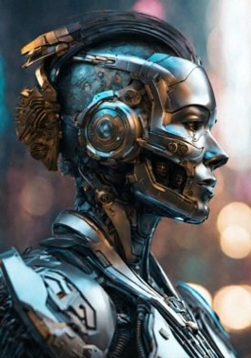 AI绘图作品赏析：赛博机器人-大作AI绘图网站