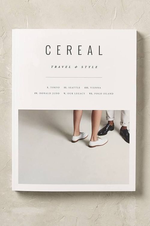 the cover of cereal magazine with two people's feet in white slippers and black shoes
