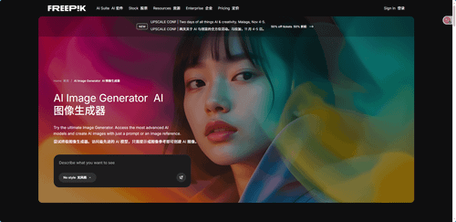 Freepik AI Generator — 素材库整合强，适合品牌营销团队