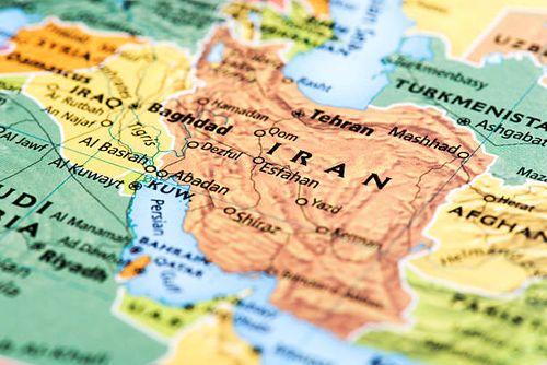 Map of Iran Map of Iran. Detail from the World Atlas. iraq-iran-map stock pictures, royalty-free photos & images