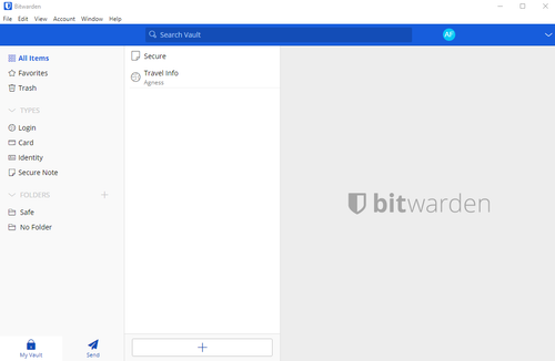 bitwarden screen 1
