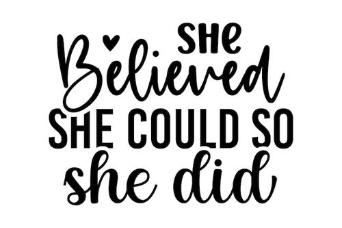 Vector she believed she could so she did