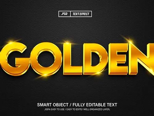 Golden'' 3D Editable Text Effect Style 3d branding gold gold action gold effect gold psd editable text gold psd text gold text effect golden golden 3d text golden effect golden text graphic design letter effect logo luxury gold new gold style text