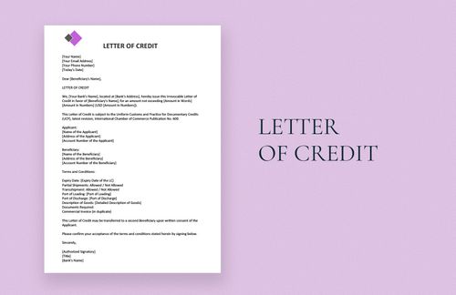 Letter of Credit in Word, Google Docs - Download | Template.net