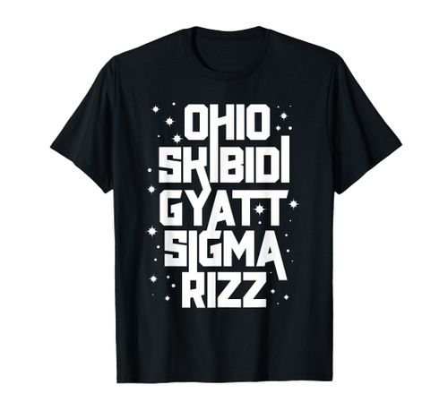 Skibidi Rizz Gyatt Ohio Sigma Funny Rizzler Gift Toilet Meme T-Shirt
