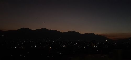 night view moon star