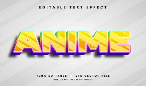 Editable anime vector text effect with modern style. Anime text vectors