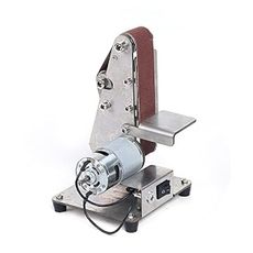13"x1.18" Belt Sander Mini Electric Desktop Belt Grinder Kit Abrasive Belt Polisher Sharpener DIY Sanding Machine, 7-Adjustable Angle for Knife Making, Woodworking (757Motor, 110V, 100W)