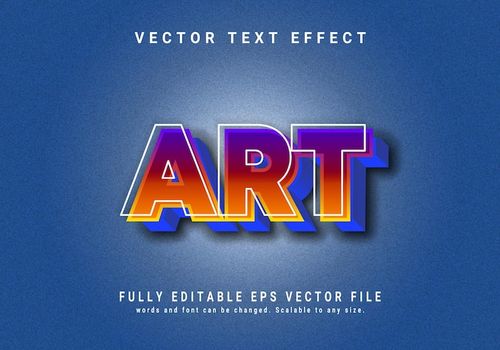 Vector art 3d style text effect