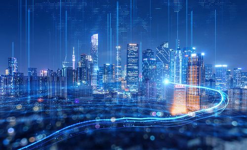 楼群未来感-科技感城市风光图片下载