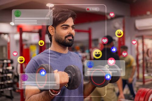 social media - emoji gym stock pictures, royalty-free photos & images