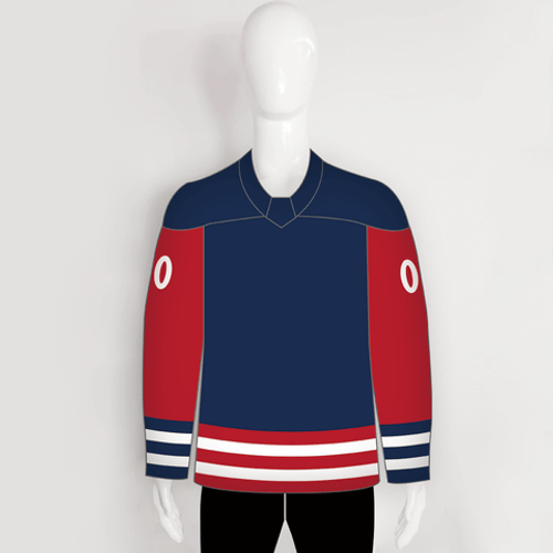 YS40 Navy/Red/White Custom Ice Roller Blank Hockey Jerseys - YoungSpeeds