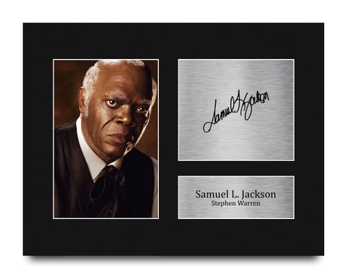 HWC Trading Samuel L. Jackson Django Unchained Gifts Printed Signed Autograph Picture for TV Show Fans - US Letter Size