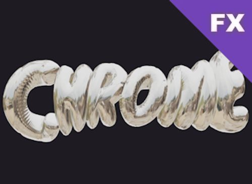 Chrome Text Effect: Realistic Chromed 3D Design with Reflection
