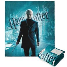 NORTHWEST Harry Potter Silk Touch Sherpa Throw Blanket, 50" x 60", Draco Half Blood Prince