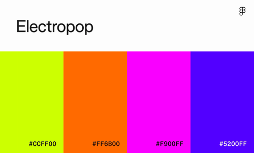 Electropop color palette