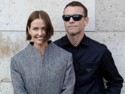 Lara Worthington and Sam Worthington attend the OTW By Vans Party during Paris Fashion Week in 2023