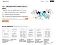 Scispace | Your AI Copilot to decode any research p | Welcome AI