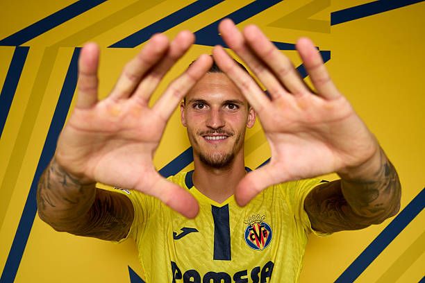 Rafa Marin of Villarreal CF poses for a portrait during the official UEFA Champions League 2025/26 portrait session on September 11, 2025 in...