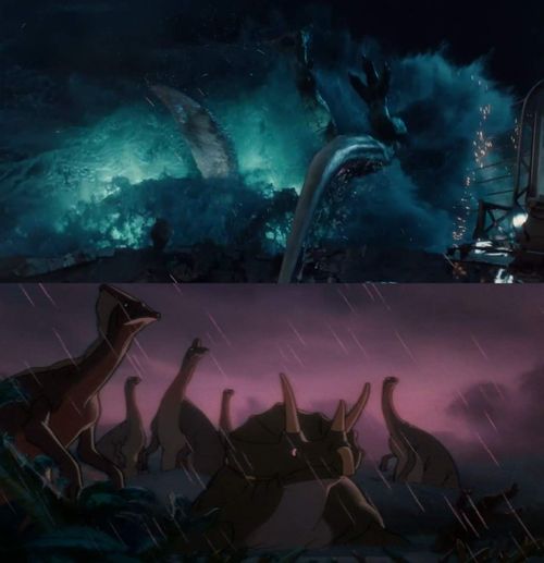 The Dinos witness the Indominus Rex's Death