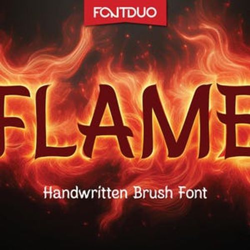Flame Handwritten Brush Font for Invitations and Branding - Procreate, Canva & Cricut Crafters Tool