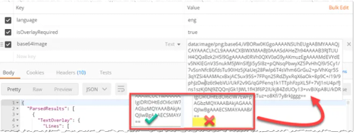 Base64 testing with Postman