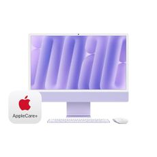 Apple 2024 iMac All-in-One Desktop Computer with M4 chip with 10-core CPU, 10-core GPU: Built for Apple Intelligence, 16GB Unified Memory, 256GB SSD Storage; Purple with AppleCare+ (3 Years)