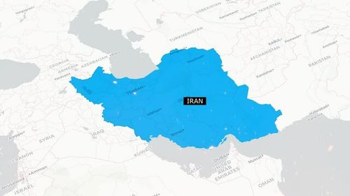 Animated Map of Tehran, Iran – Capital Region Visualization.