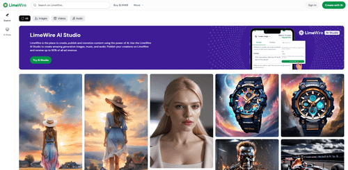AI绘图工具-LimeWire