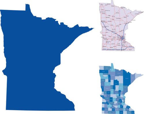 minnesota - minnesota-map stock illustrations