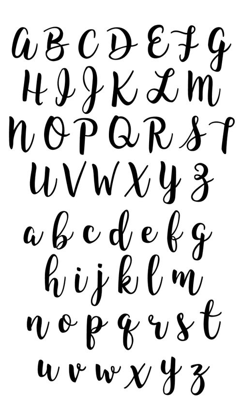 Abecedario en letra bonita