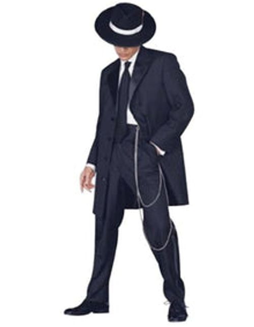 Men'S Tuxedo Fashion Formal Black Longer Fashion Zoot Suit