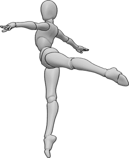 Pose Reference- Ballerina drawing references