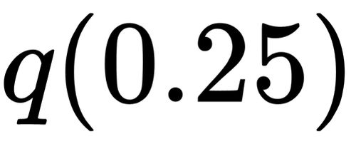 {\displaystyle q(0.25)}