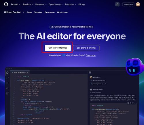 GitHub Copilot 教學：安裝 GitHub Copilot