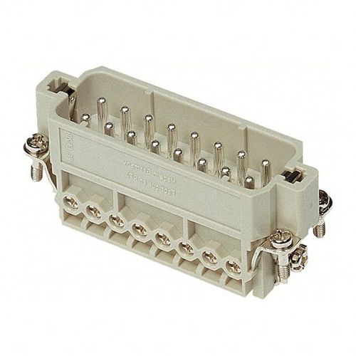 Inserts, Screw termination, Male
Polycarbonate (PC), RAL 7032 (pebble grey), Rated current: ‌16 A, Size: 16 A, Contacts: 16
Conductor cross-section: 0.75 ... 2.5 mm²