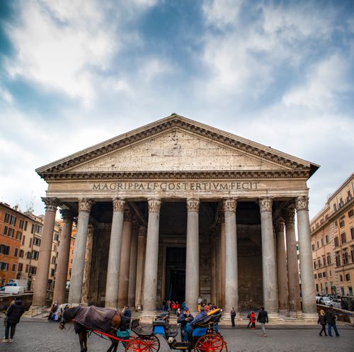 Pantheon during a cloudy day
