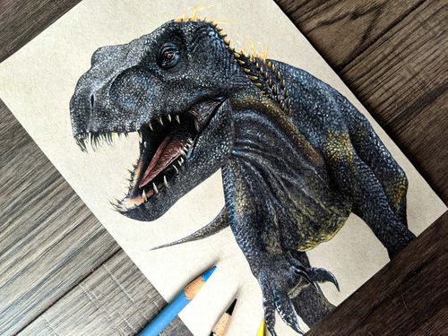 Get creative with this realistic dinosaur drawing