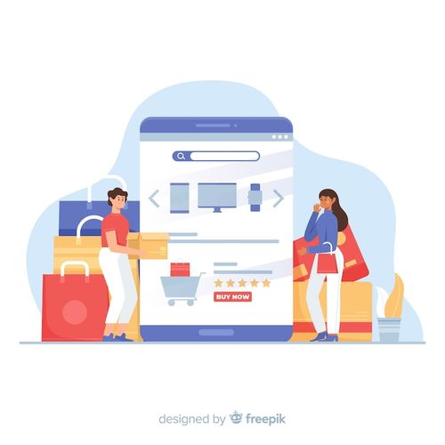 Free Vector online shopping concept for landing page