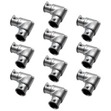AIRTAK 10 Pcs EMT Conduit Fittings Inside Corner Pull Elbow, EMT 90 Degree Metal Conduit Capped Corner Coupling, Combo Head Set Screw, Zinc Die Cast, Silver (3/4 Inch)