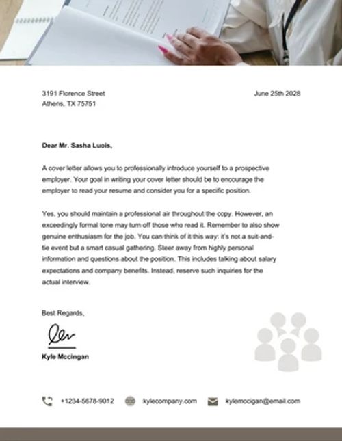Free  Template: White Simple Photo Salary Increase Letter