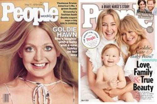 Goldie Hawn People Magazine Cover 1976, Kate Hudson, Goldie Hawn and Rani Rose Hudson Fujikawa People Magazine Cover 2020