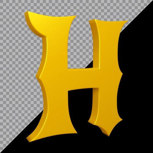 PSD rendu 3d de la lettre de l'alphabet h