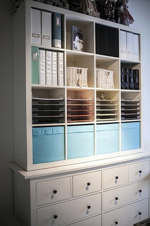Great IKEA Kallax office storage ideas