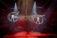 Circus performer falls up to 16ft from ‘giant wheel of death’ during show | The Independent